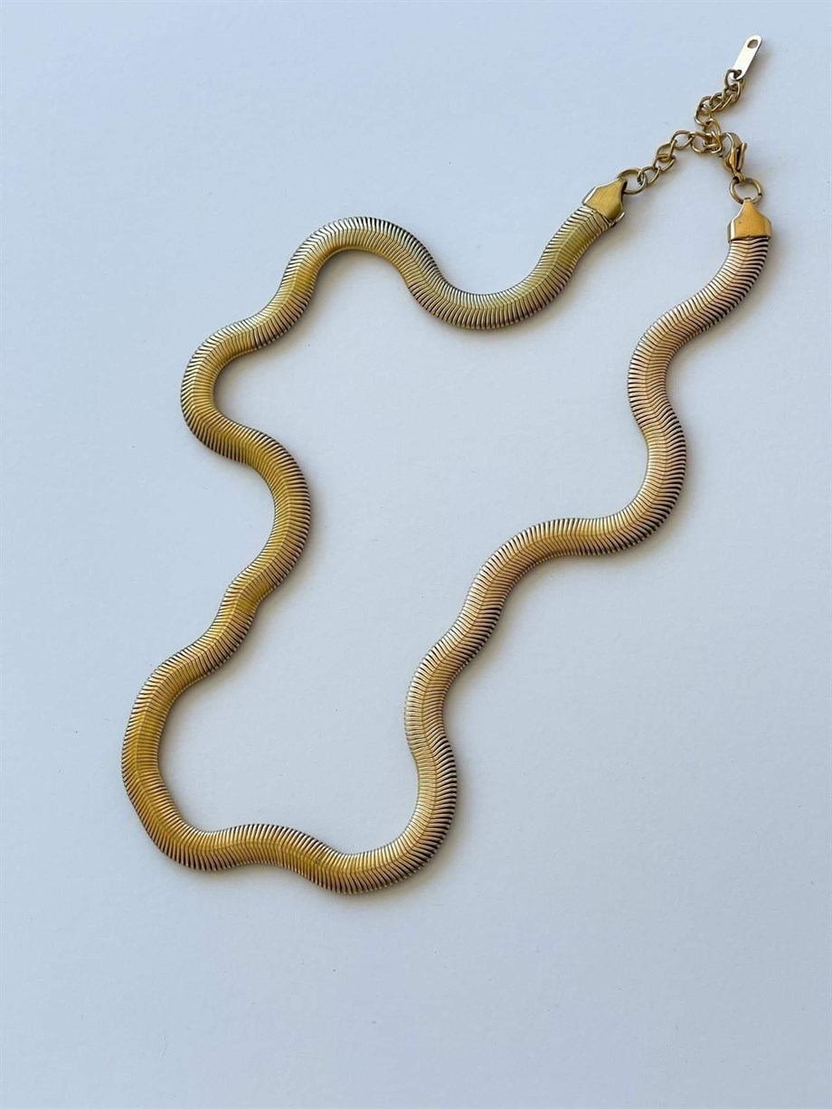 Çelik Kalın Snake Kolye (56 Cm)