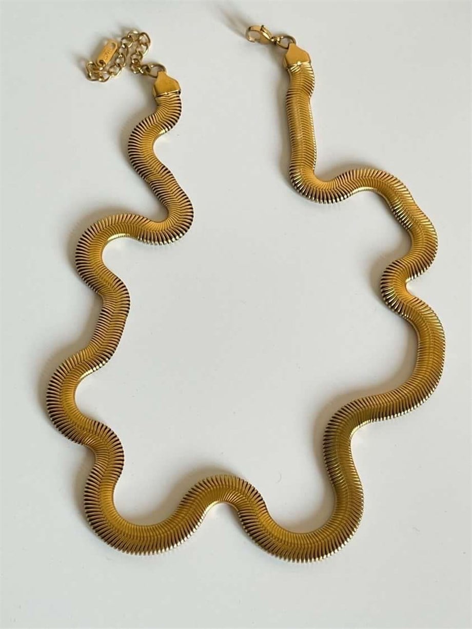 Çelik Kalın Snake Kolye (58 Cm)