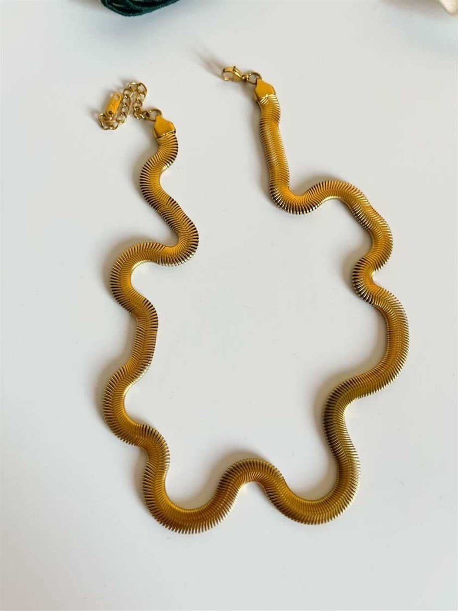 Çelik Kalın Snake Kolye (58 Cm)