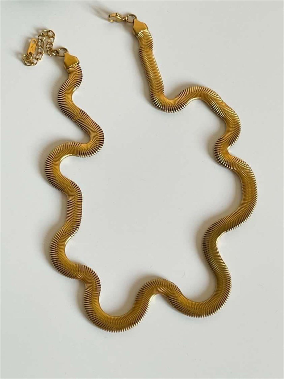 Çelik Kalın Snake Kolye (58 Cm)
