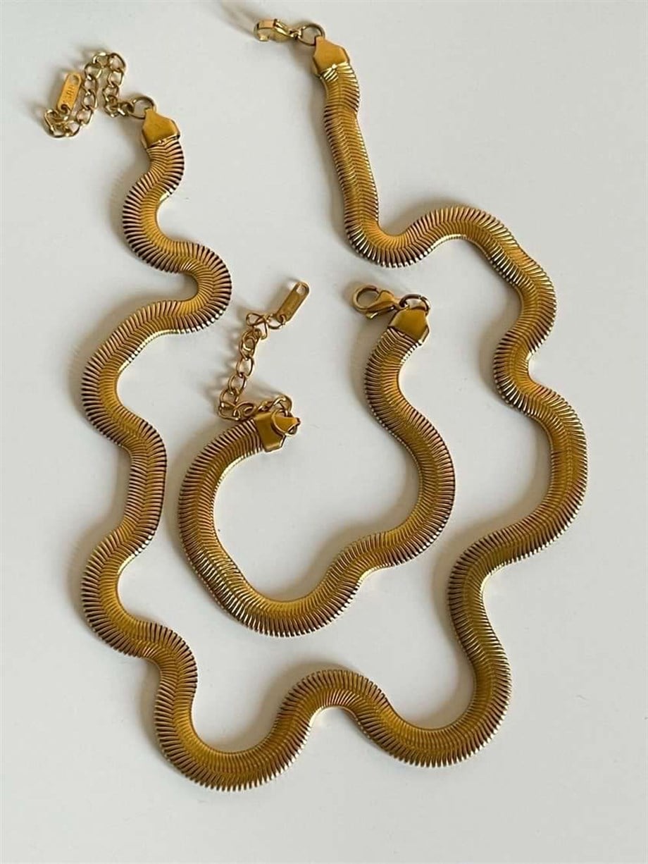 Çelik Kalın Snake Kolye (58 Cm)