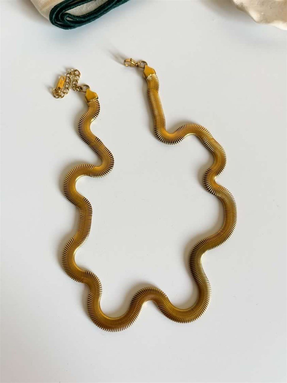 Çelik Kalın Snake Kolye (58 Cm)