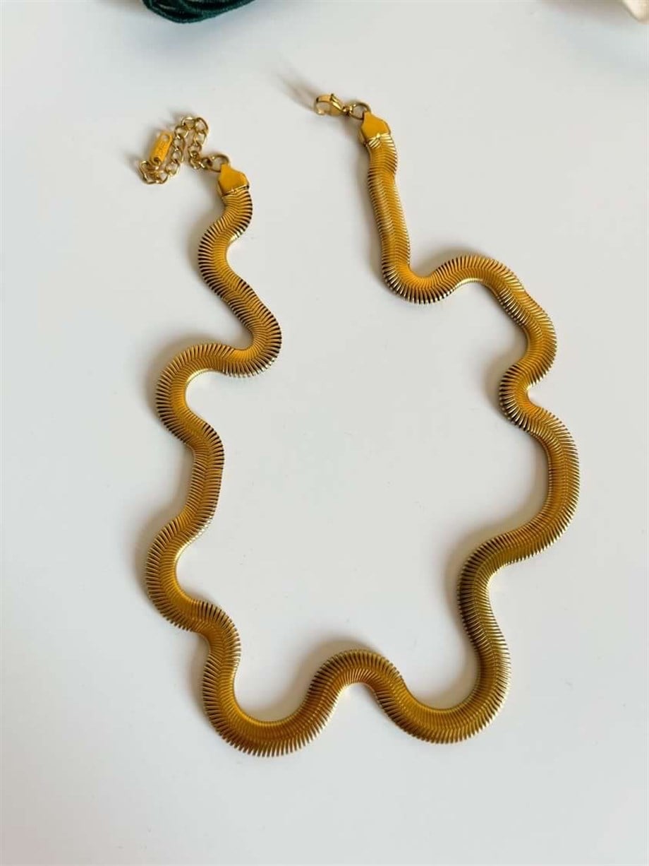 Çelik Kalın Snake Kolye (58 Cm)