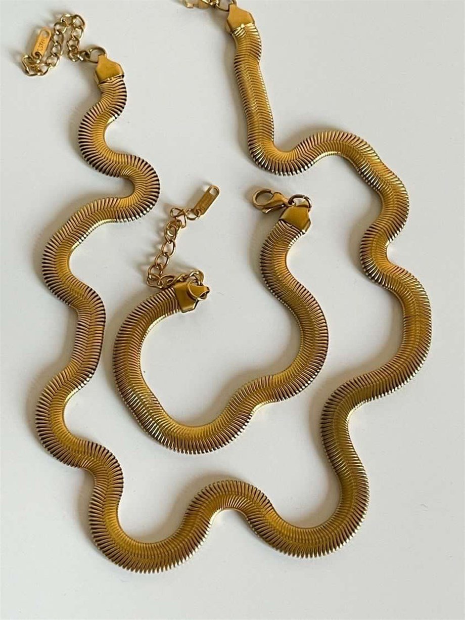 Çelik Kalın Snake Kolye (58 Cm)
