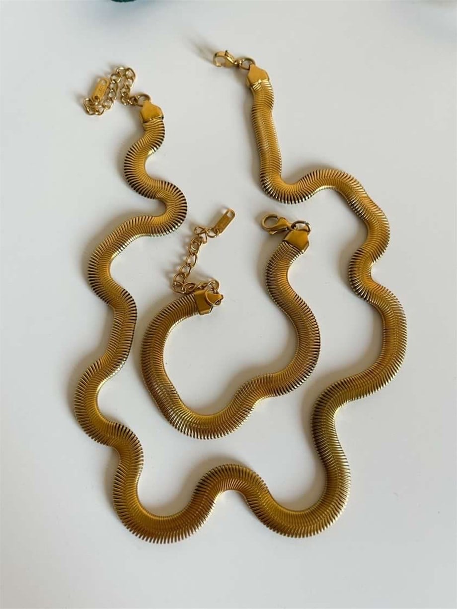 Çelik Kalın Snake Kolye (58 Cm)