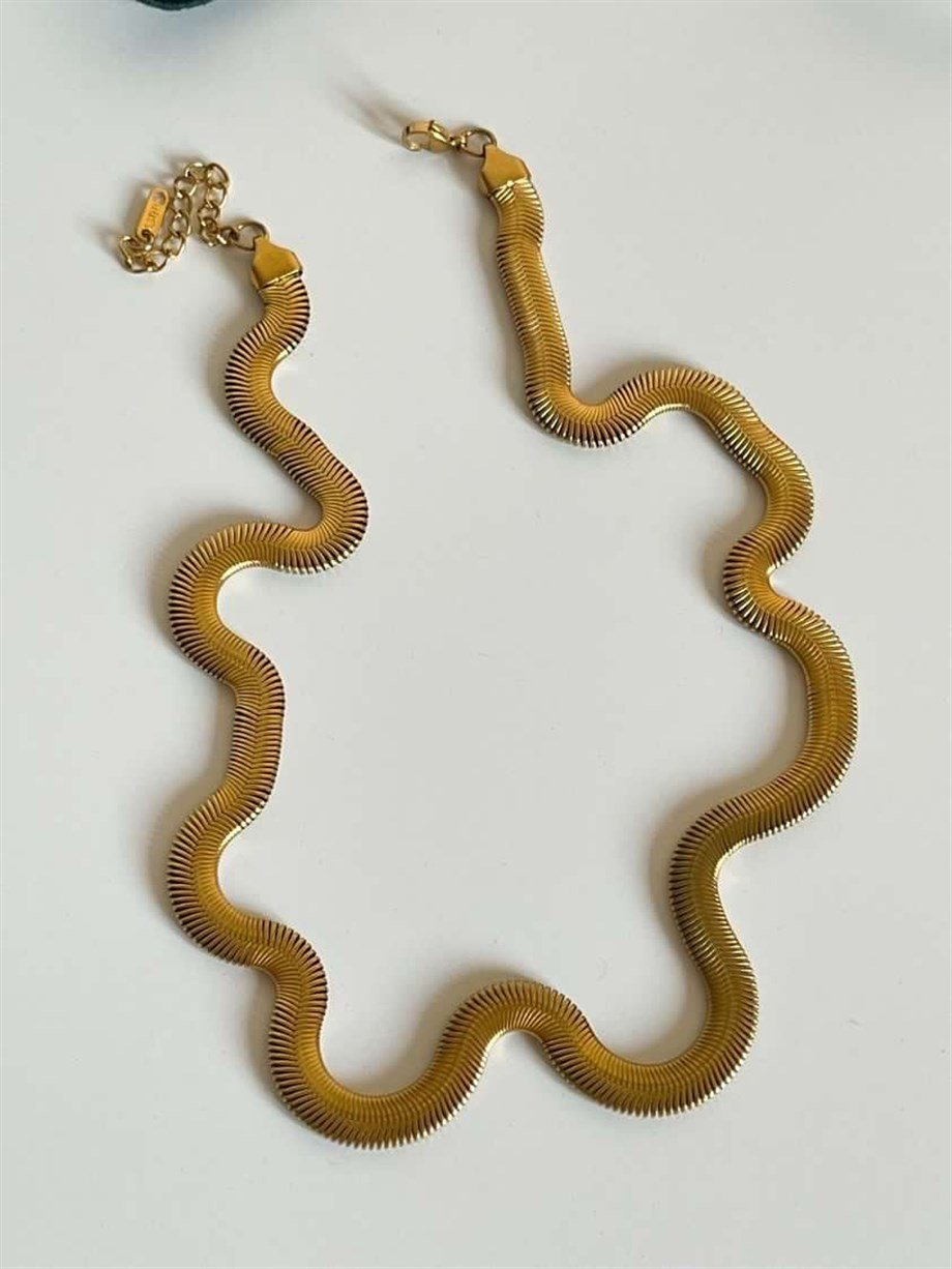 Çelik Kalın Snake Kolye (58 Cm)