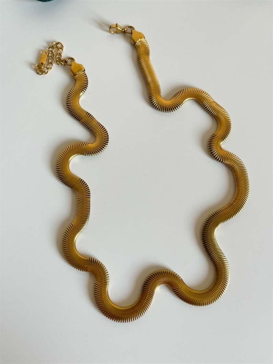 Çelik Kalın Snake Kolye (58 Cm)
