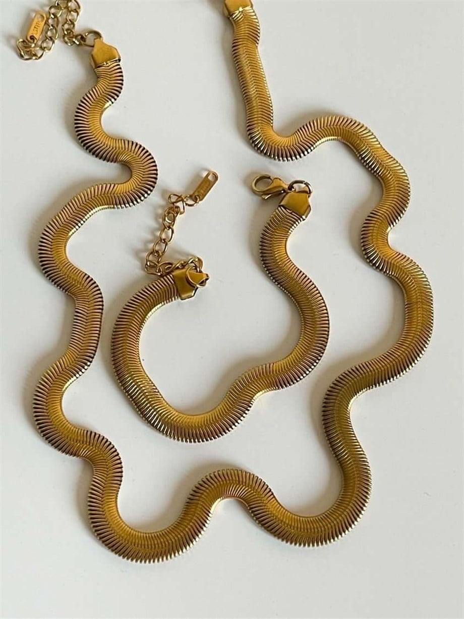 Çelik Kalın Snake Kolye (58 Cm)