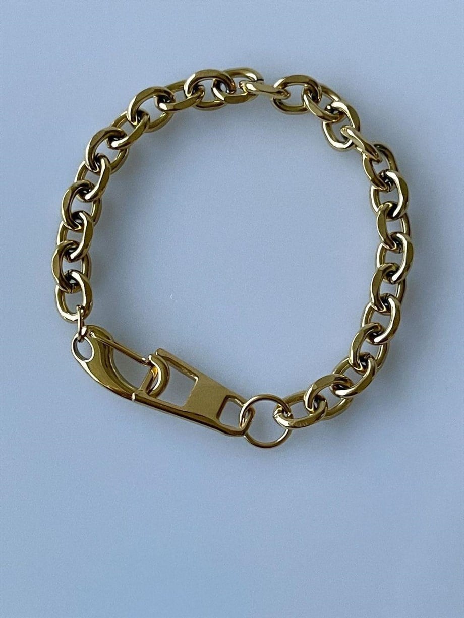 Çelik Kalın Zincir Bİleklik (19 Cm)