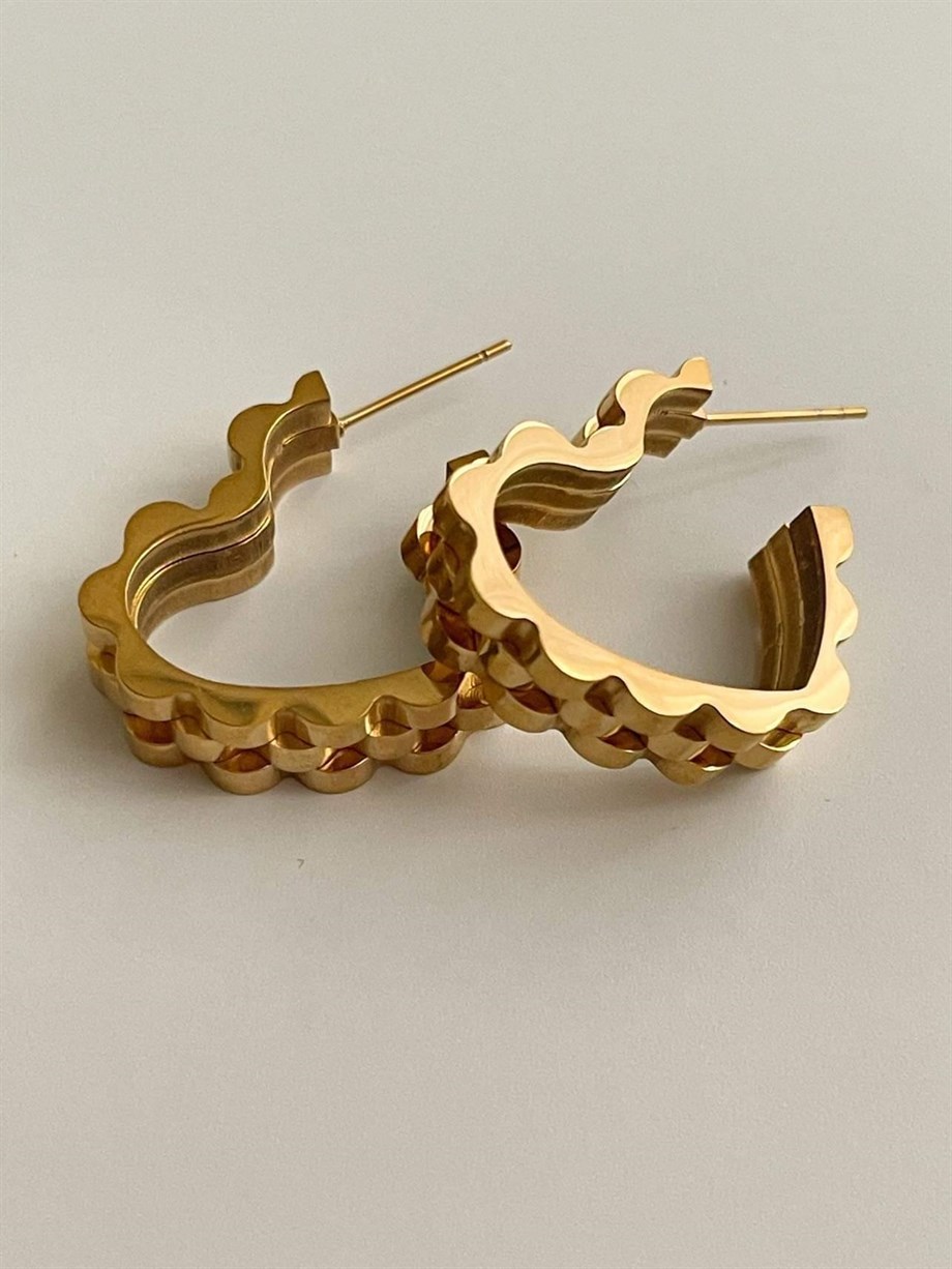 Çelik Kalp Küpe (2 Cm)