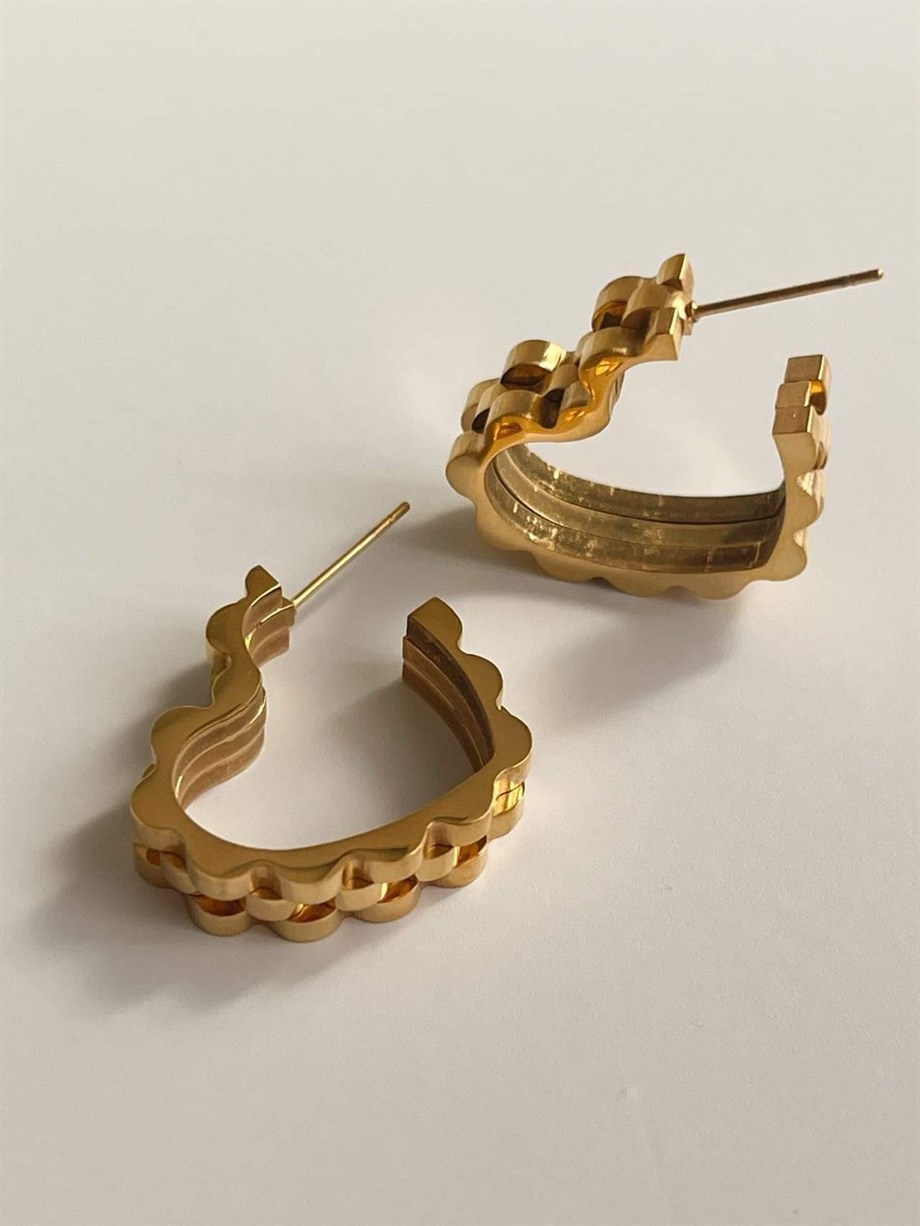 Çelik Kalp Küpe (2 Cm)
