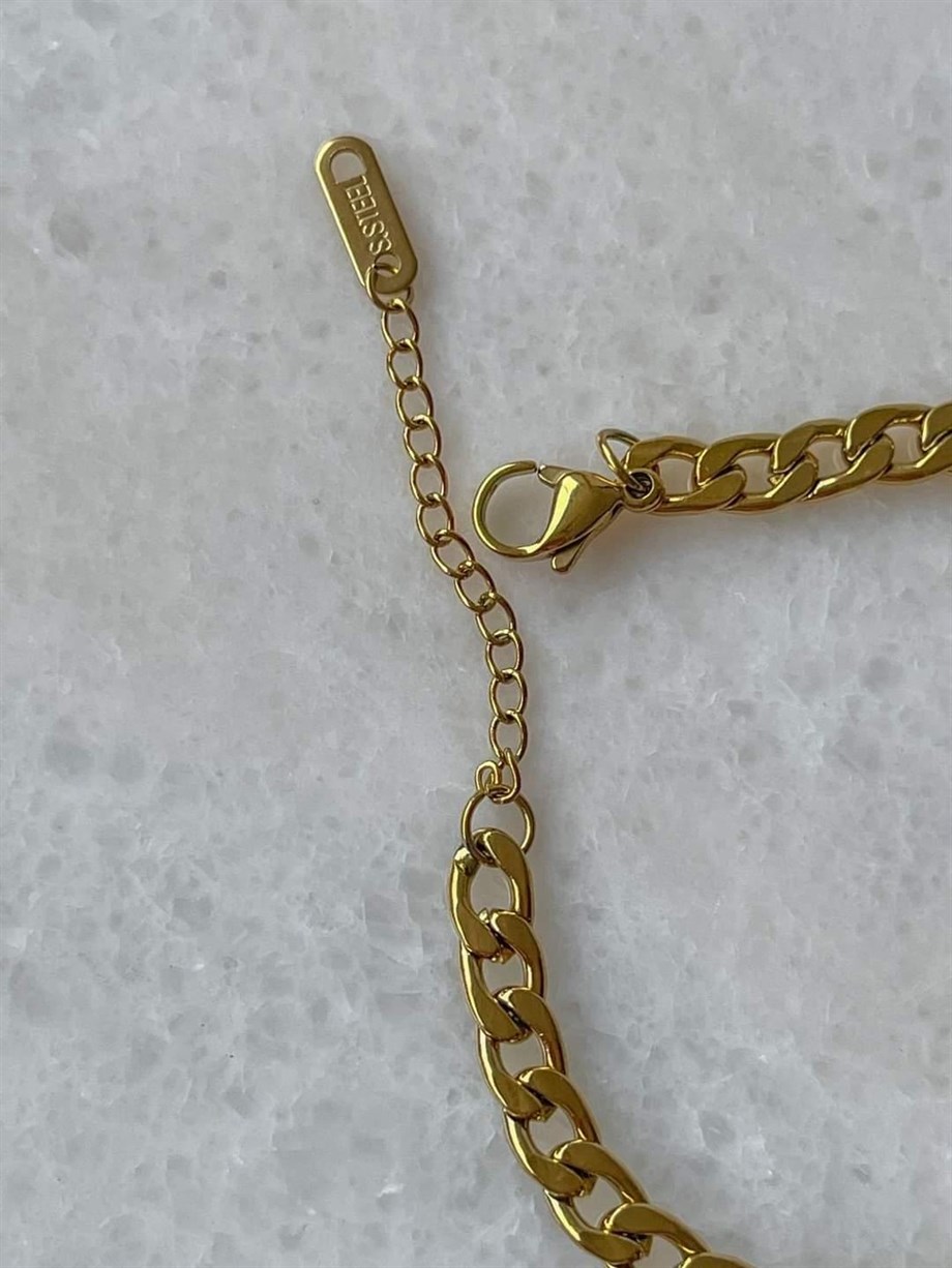 Çelik Klasik Zincir Bileklik (22 Cm)