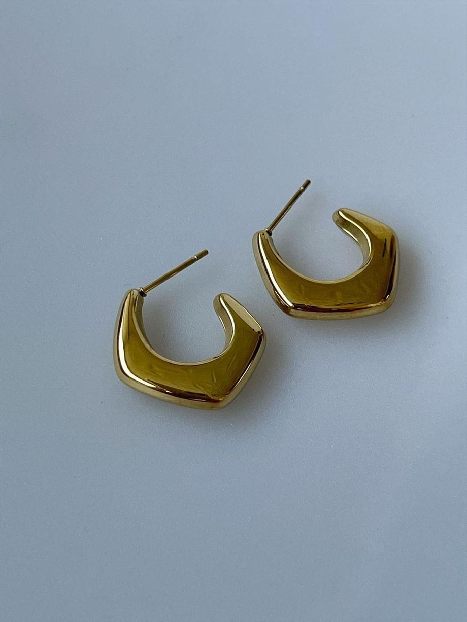 Çelik Köşeli Küpe (2 Cm)