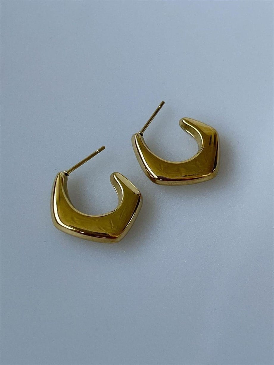 Çelik Köşeli Küpe (2 Cm)