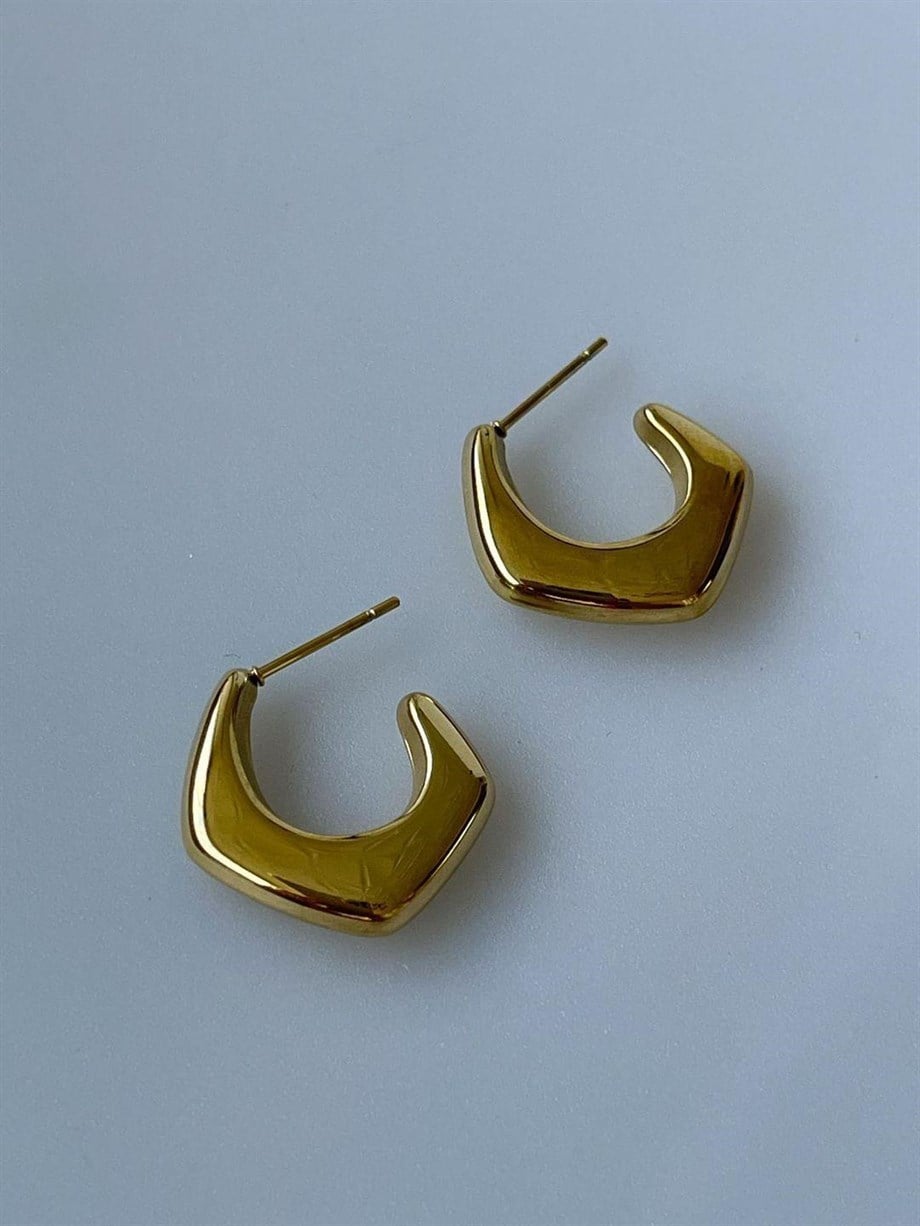 Çelik Köşeli Küpe (2 Cm)