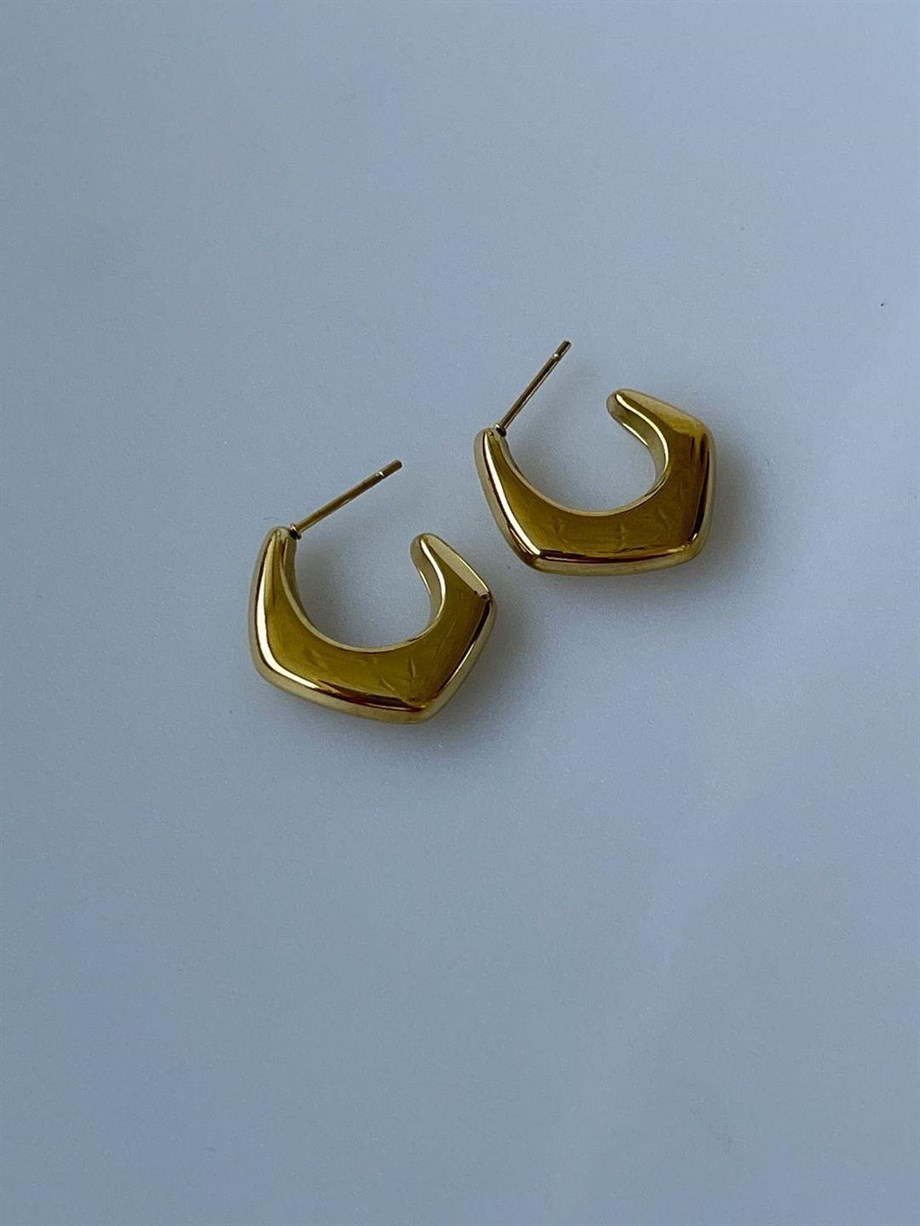 Çelik Köşeli Küpe (2 Cm)