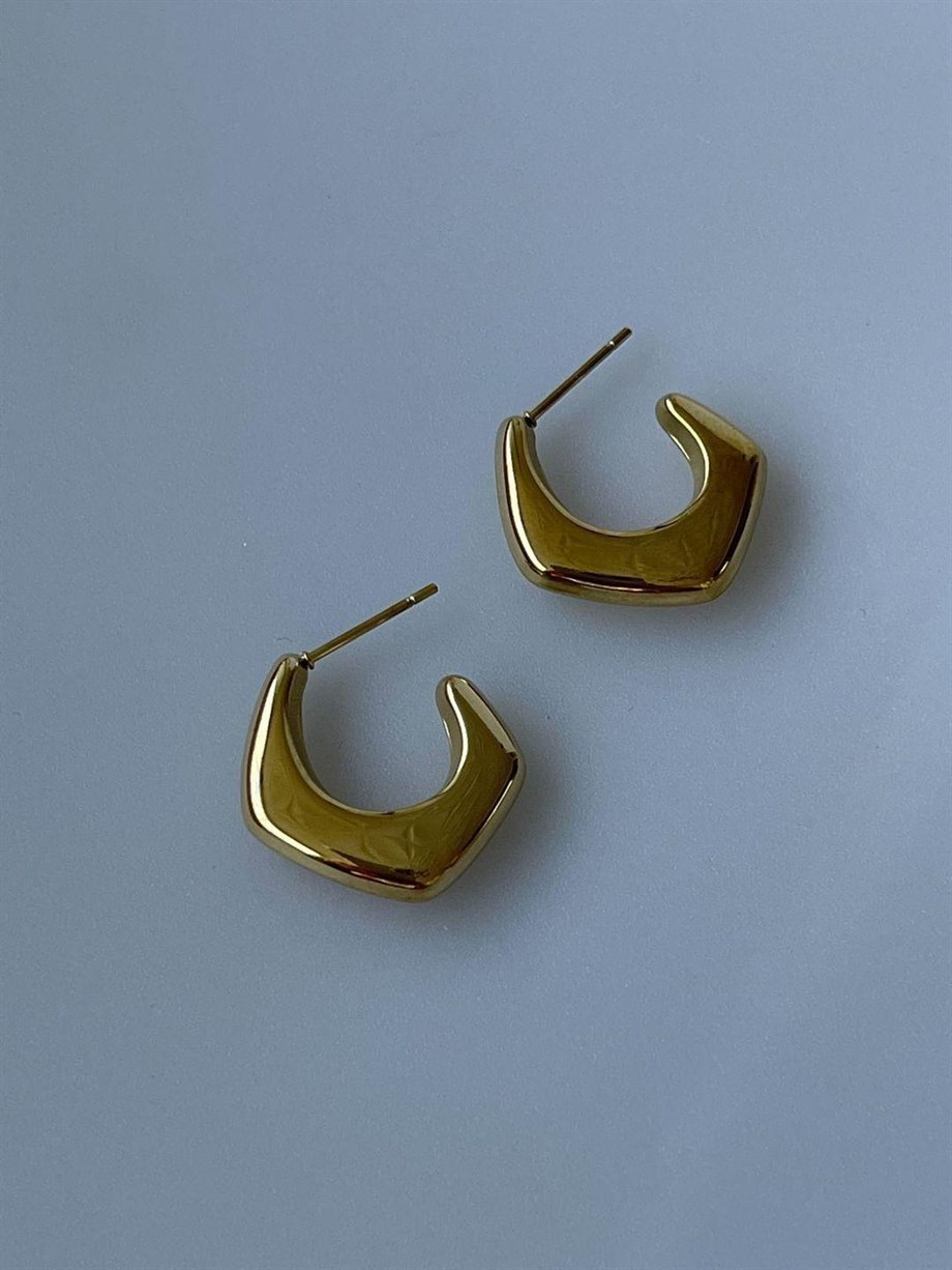 Çelik Köşeli Küpe (2 Cm)