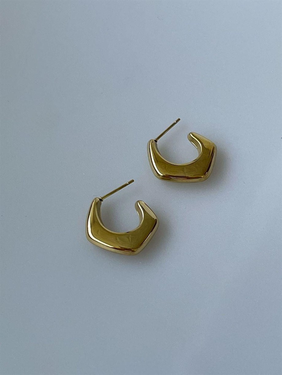 Çelik Köşeli Küpe (2 Cm)