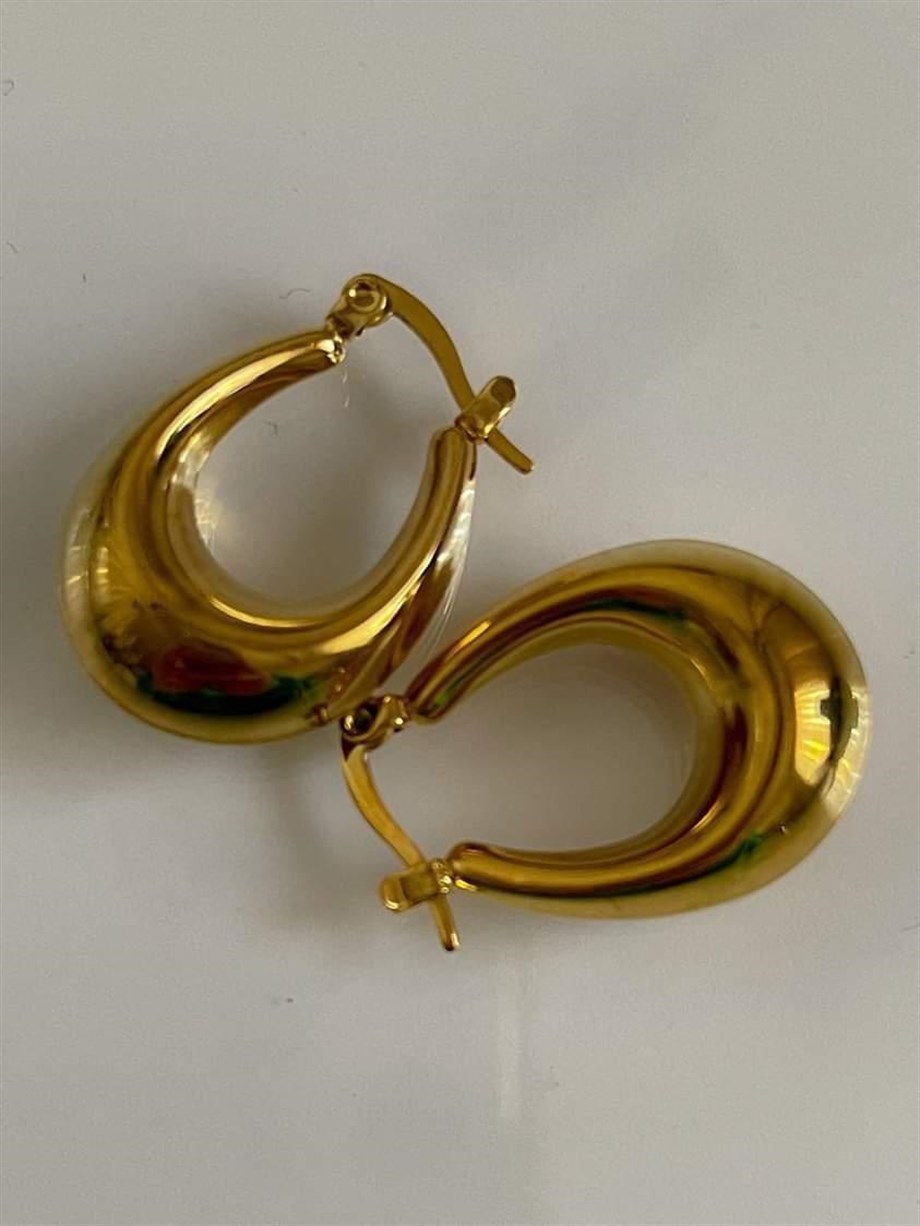 Çelik Küçük Boy Steel Oval Halka Küpe (2.40 Cm)