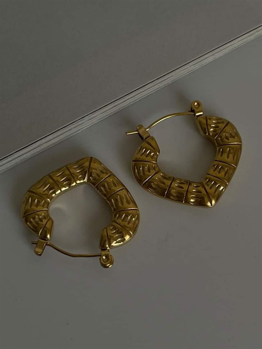 Çelik Midye Küpe (2.10 Cm)