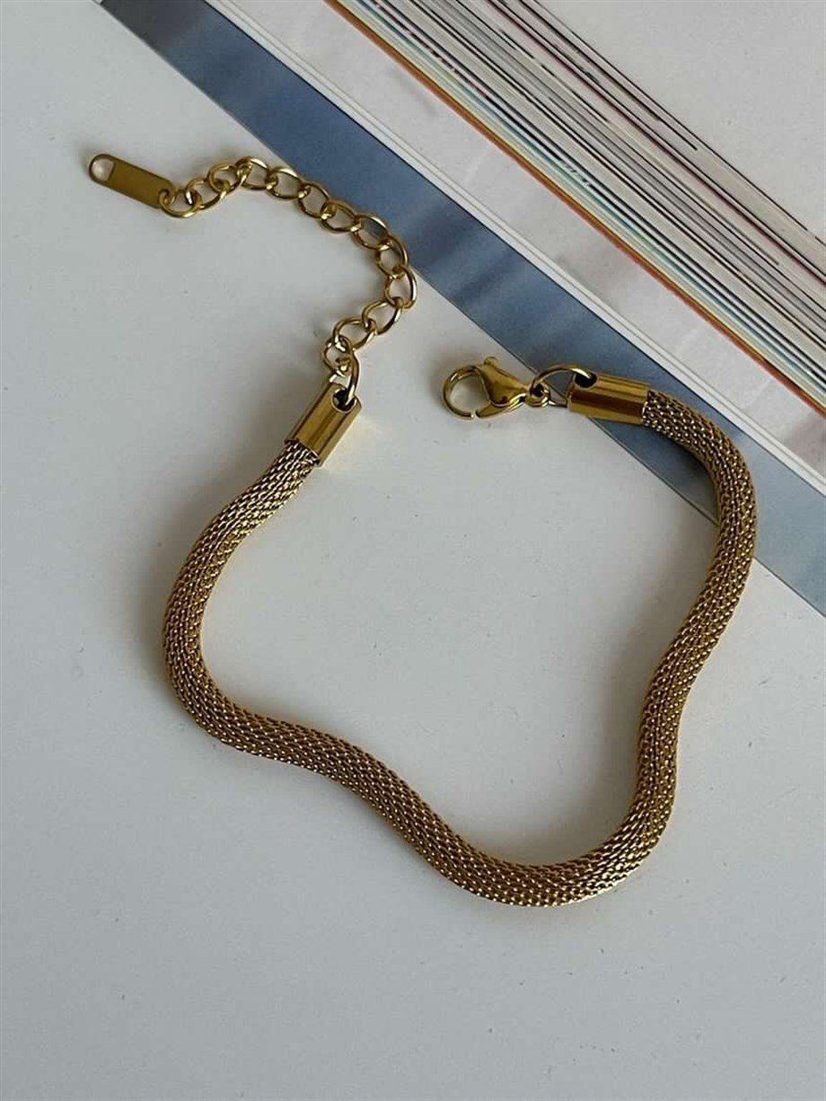 Çelik Örgü Bileklik (23 Cm)