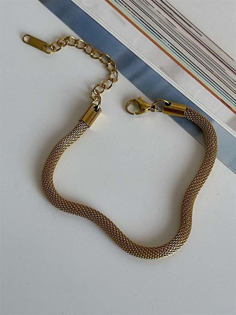 Çelik Örgü Bileklik (23 Cm)
