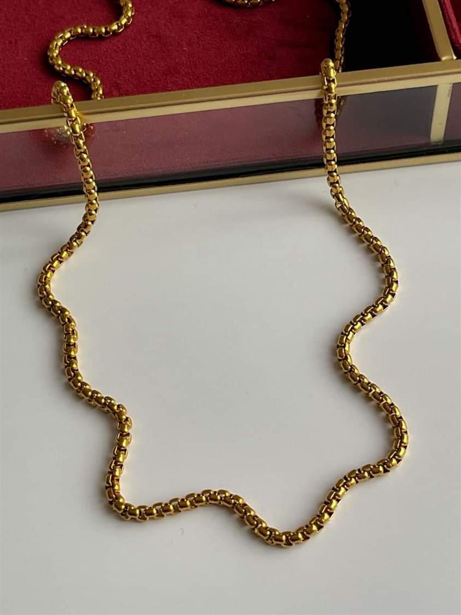 Çelik Örgü Uzun Kolye (60 Cm) (1 Numara)