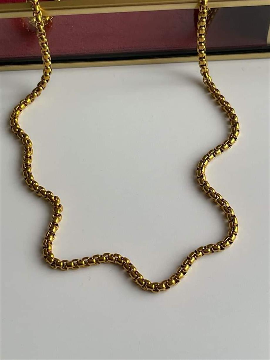 Çelik Örgü Uzun Kolye (60 Cm) (1 Numara)