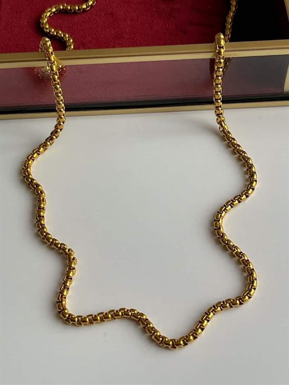 Çelik Örgü Uzun Kolye (60 Cm) (1 Numara)