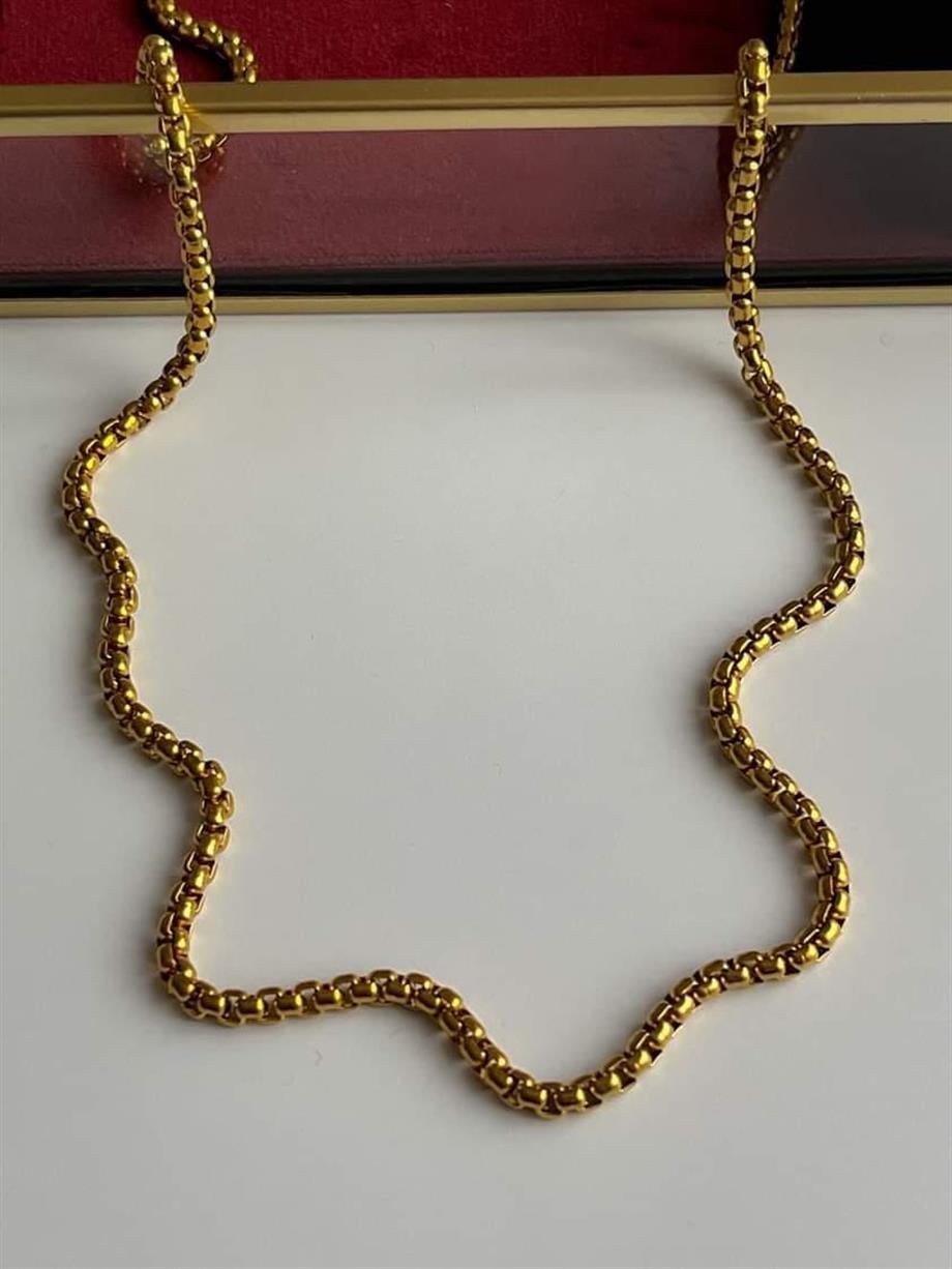 Çelik Örgü Uzun Kolye (60 Cm) (1 Numara)