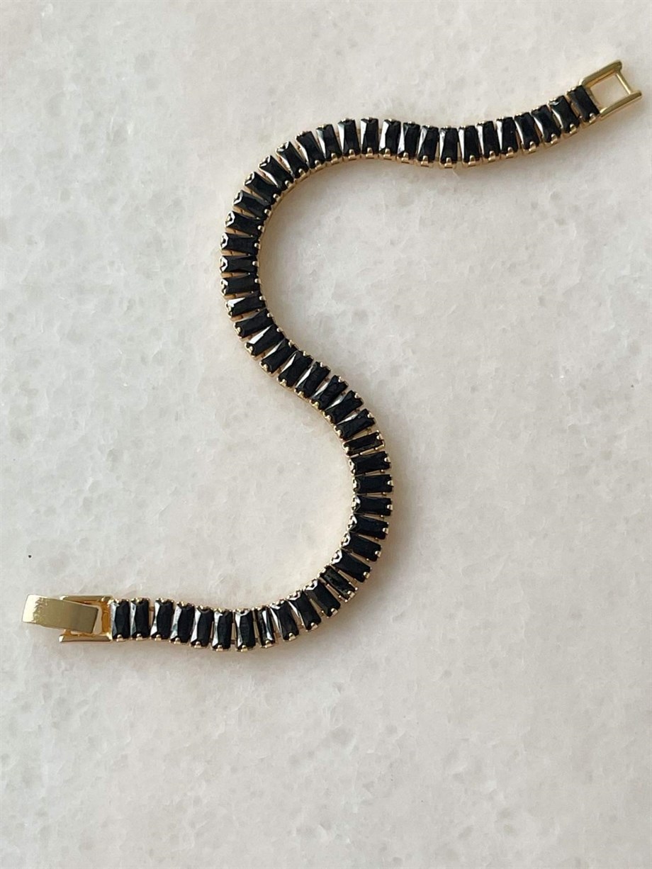 Çelik Siyah Babe Baget Bileklik (18 Cm)