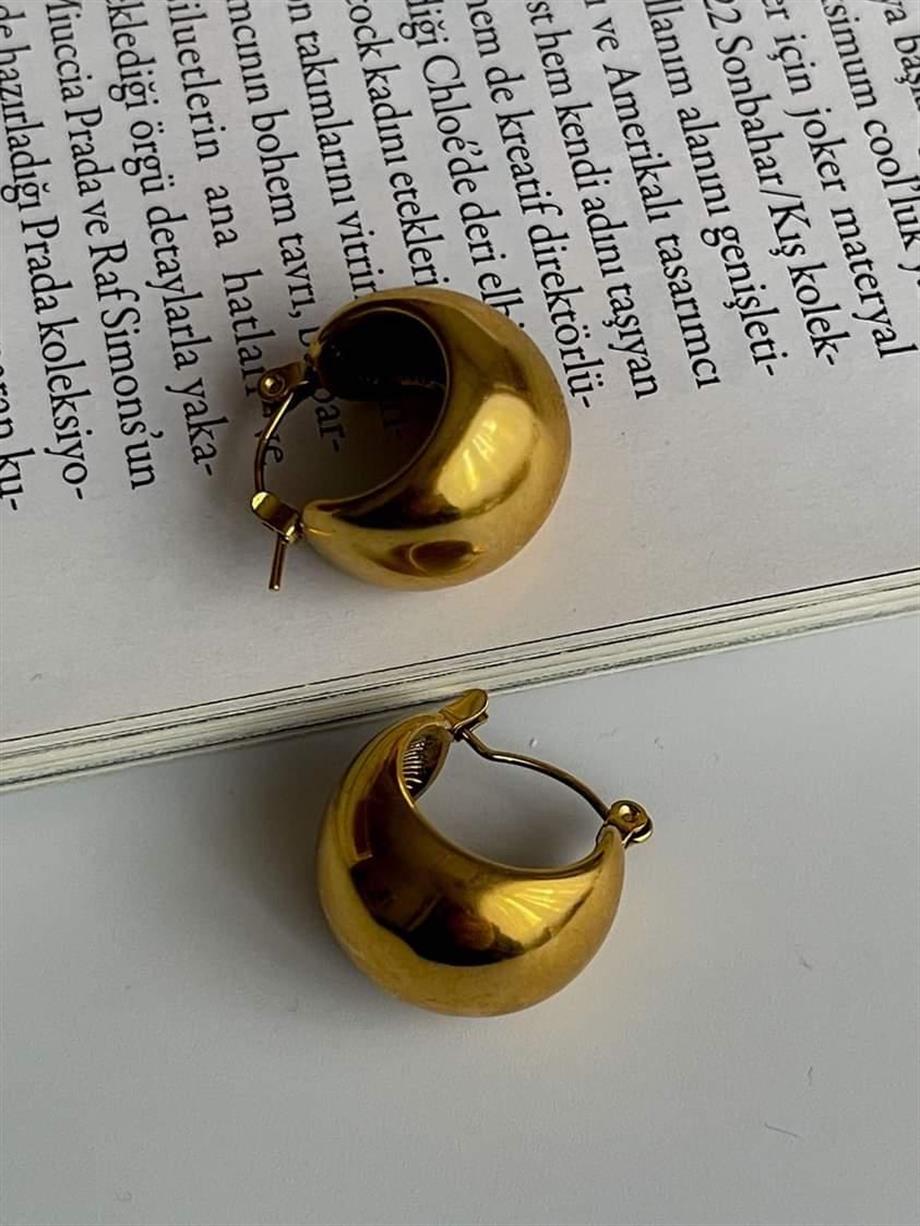 Çelik Steel Bombeli Halka Küpe (1.60 Cm)