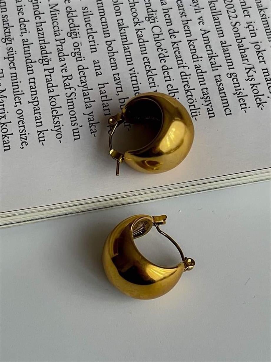 Çelik Steel Bombeli Halka Küpe (1.60 Cm)