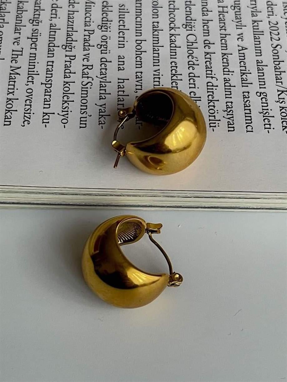 Çelik Steel Bombeli Halka Küpe (1.60 Cm)