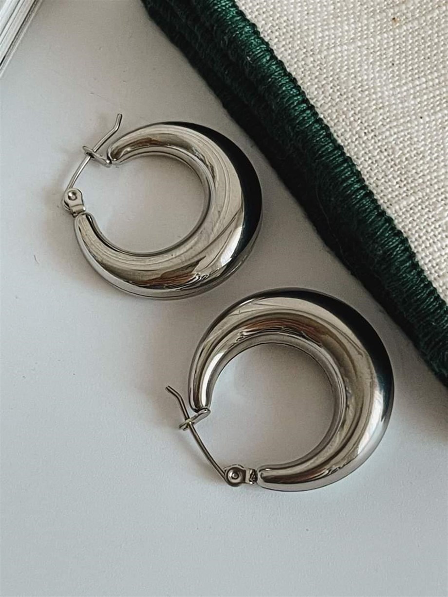 Çelik Steel Halka Küpe (2 Cm)