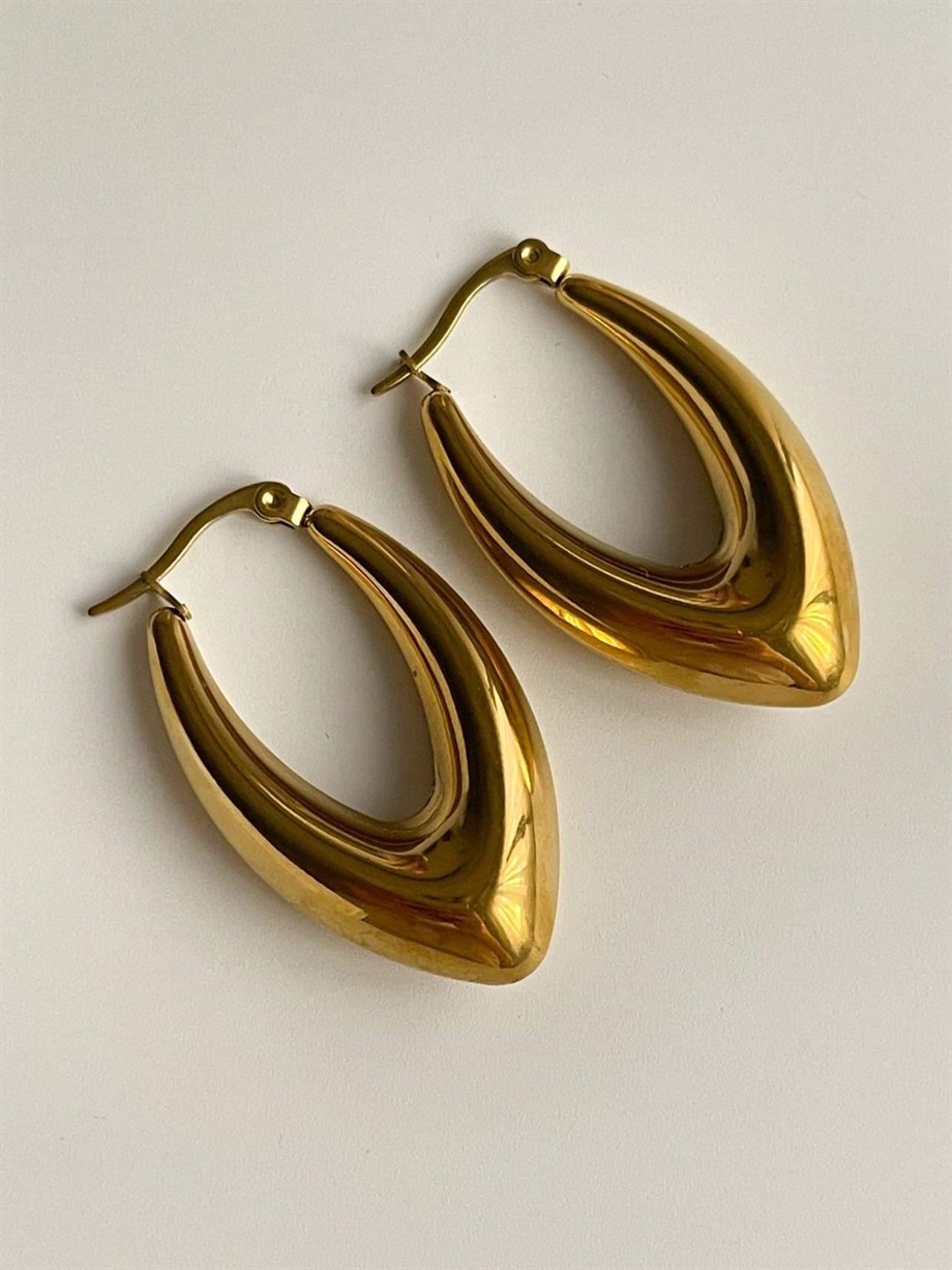 Çelik Steel Mekik Küpe (3.5 Cm)