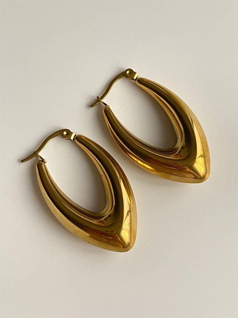 Çelik Steel Mekik Küpe (3.5 Cm)