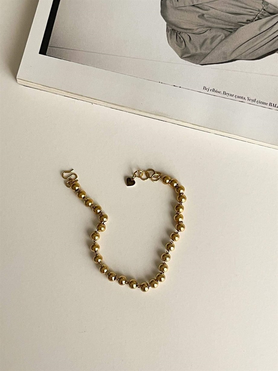 Çelik Topçuklu Bileklik (19 Cm)
