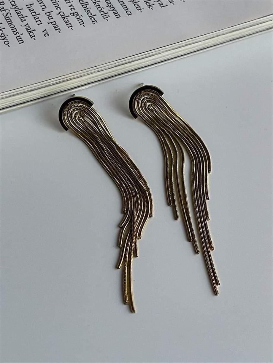 Çelik Uzun Küpe (7 Cm)