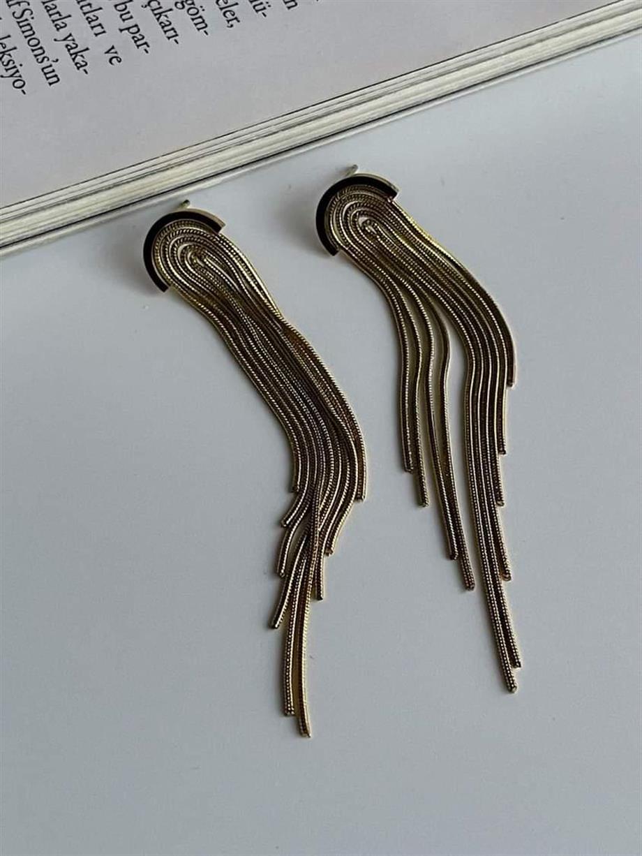 Çelik Uzun Küpe (7 Cm)