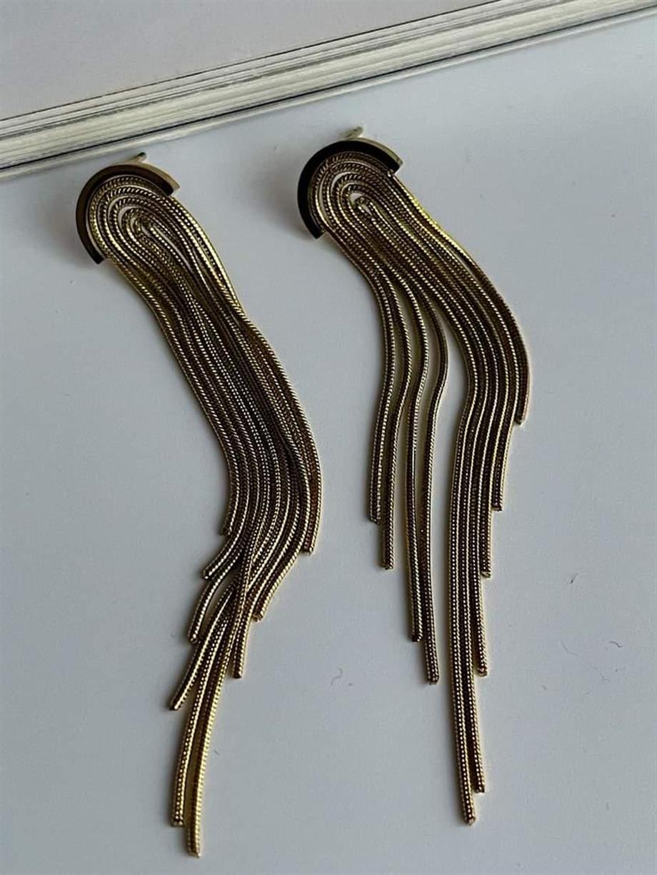 Çelik Uzun Küpe (7 Cm)