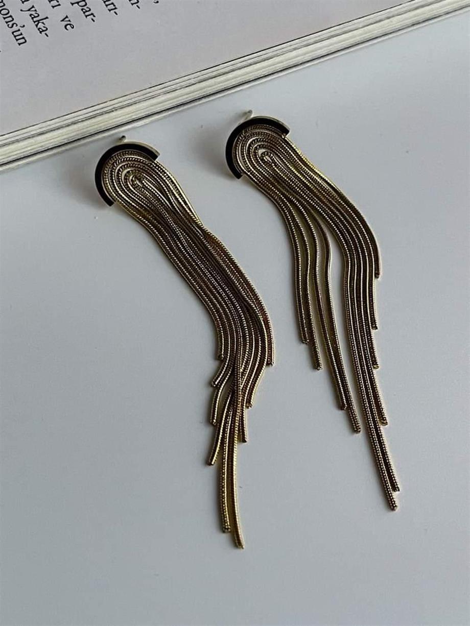 Çelik Uzun Küpe (7 Cm)
