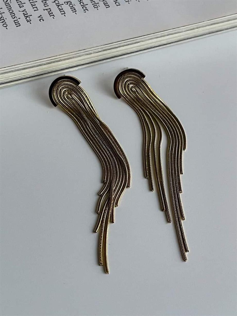 Çelik Uzun Küpe (7 Cm)