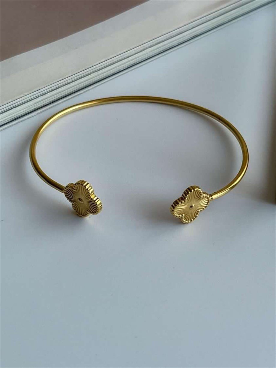 Çelik Van Cleef Kelepçe Bileklik 