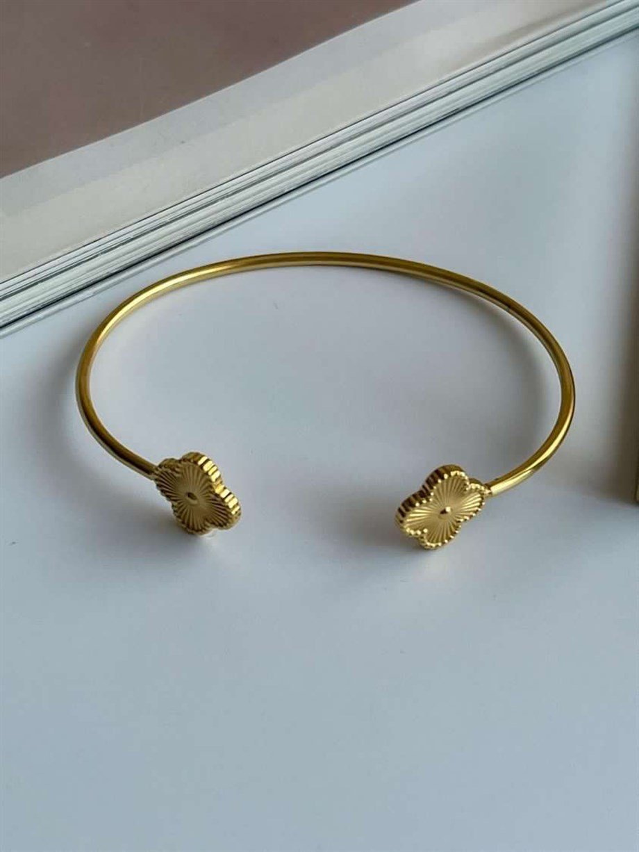 Çelik Van Cleef Kelepçe Bileklik 