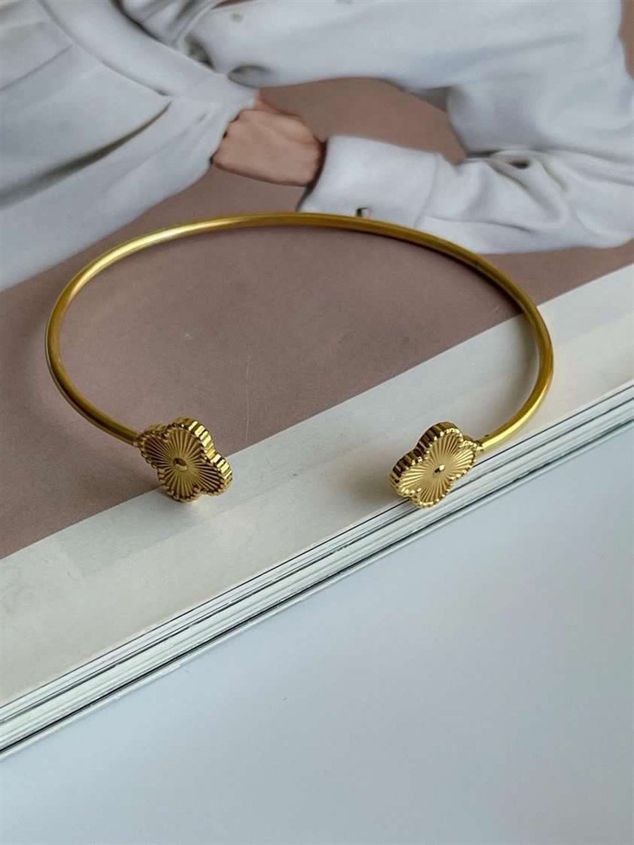 Çelik Van Cleef Kelepçe Bileklik 