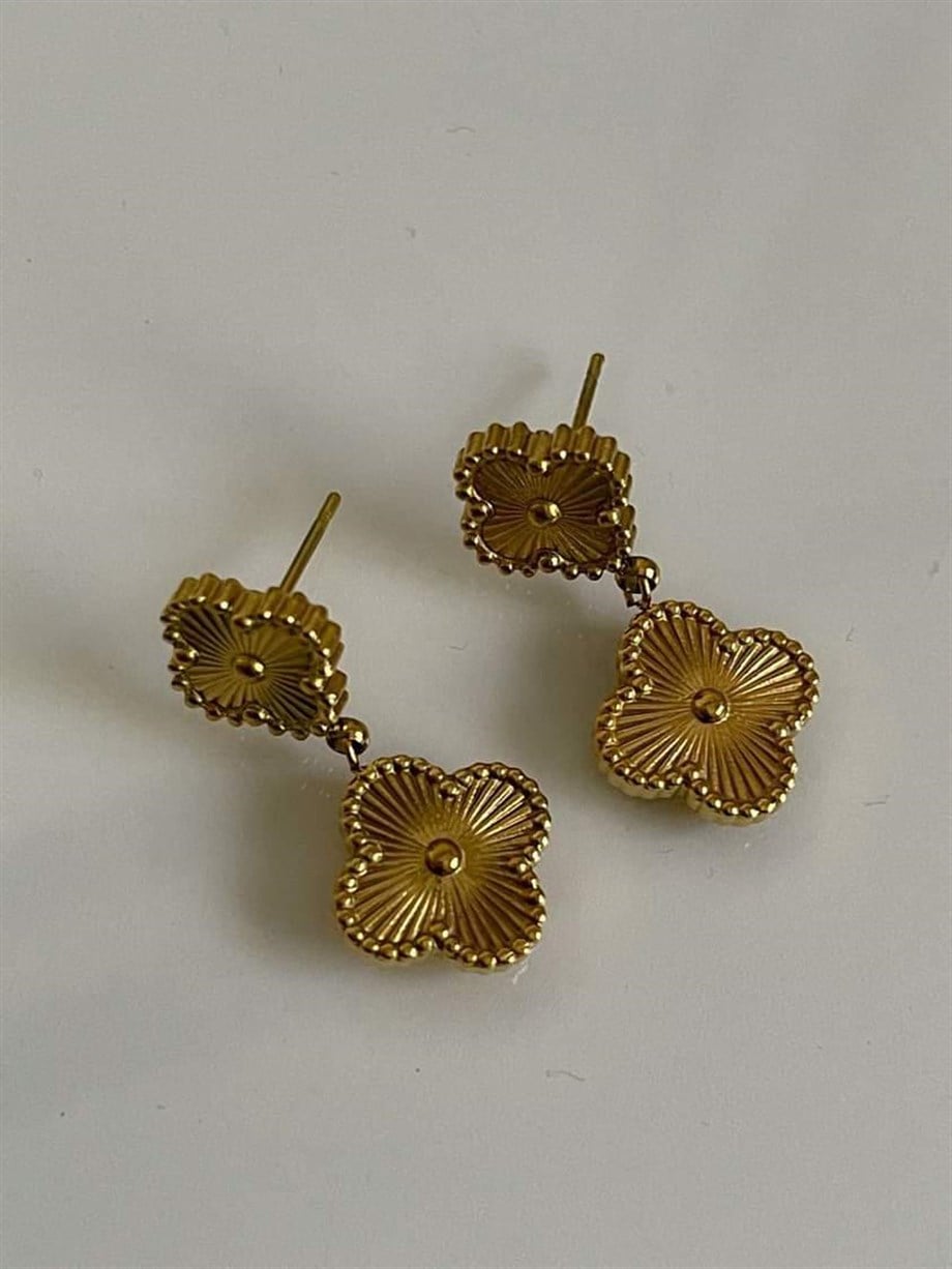 Çelik Van Cleef Küpe (2.5 Cm)