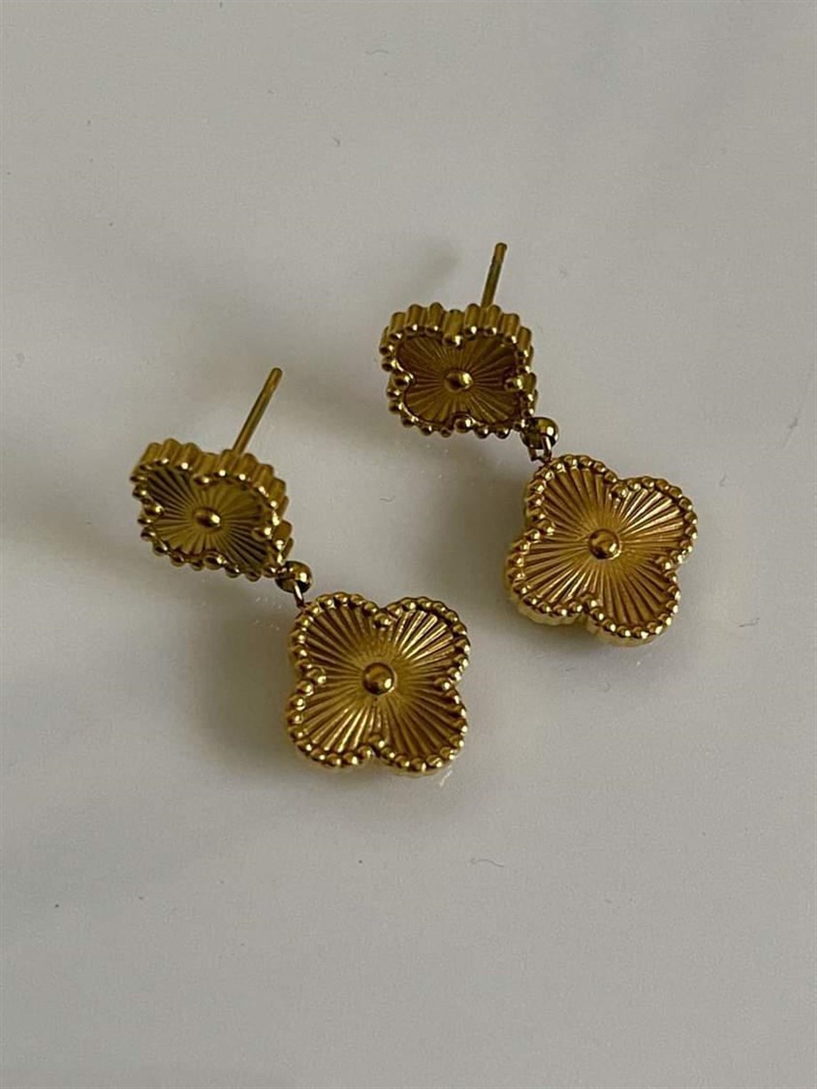 Çelik Van Cleef Küpe (2.5 Cm)