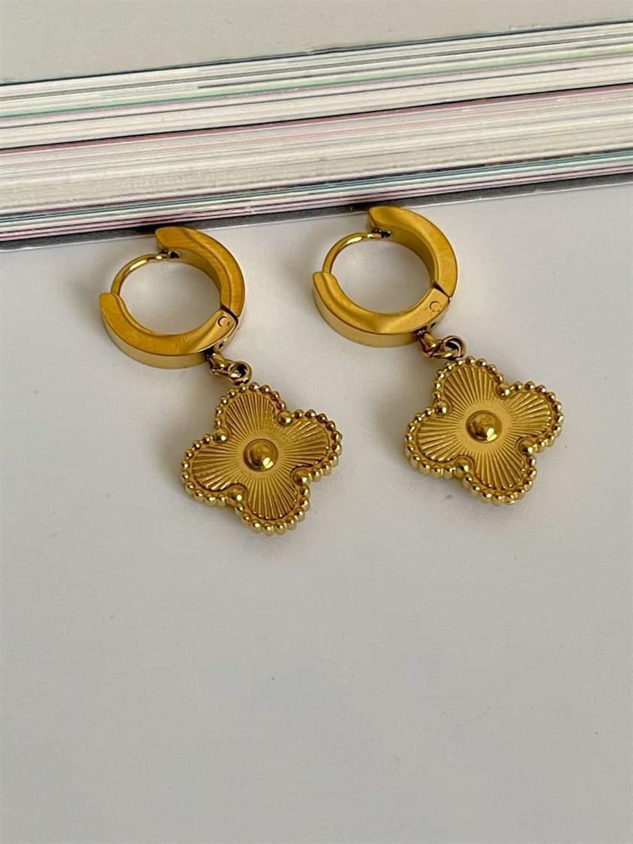 Çelik Van Cleef Küpe (3 Cm)