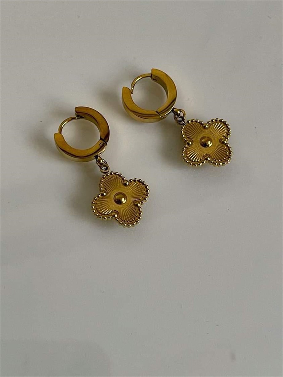Çelik Van Cleef Küpe (3 Cm)
